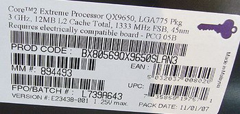 Core 2 Extreme QX9650 release date